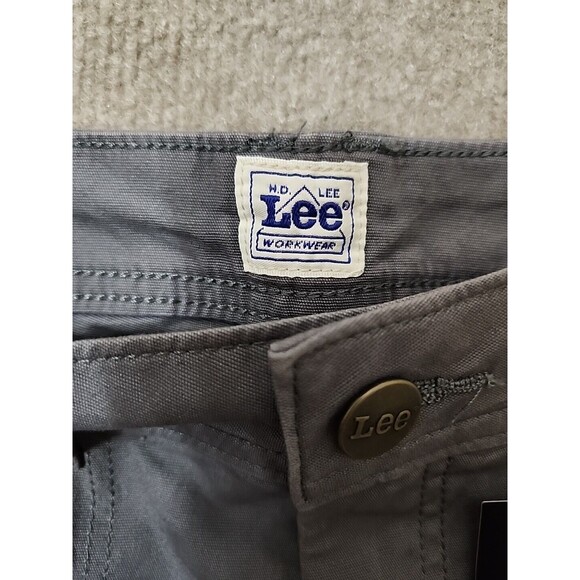 Lee Legendary Carpenter Shorts Womens 6 Gray Hammer Loop Cotton Stretch NEW - Picture 7 of 9